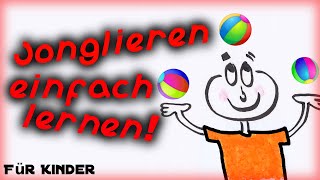 Jonglieren lernen mit 3 Bällen  Tutorial [upl. by Aicinet271]