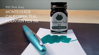 Monteverde California Teal Ink Tested On Various Paper [upl. by Evangelina]