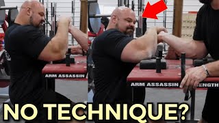 BRIAN SHAW ISNT ARMWRESTLING PROPERLY [upl. by Gennifer]