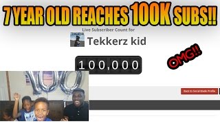 7 Year Old Kid with 100K SUBSCRIBERS  Tekkerz Kid [upl. by Khichabia]