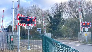 Deeping St James Level Crossing Lincolnshire [upl. by Nauqed]