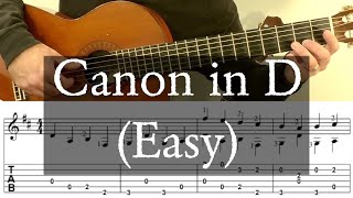 Canon in D  Guitar Cover  TAB Tutorial  EASY Guitar Lesson [upl. by Christabelle696]