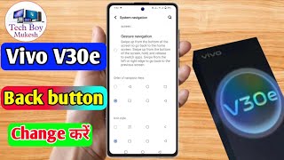 vivo v30e back button settings vivo v30e side button setting [upl. by Annawik]