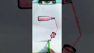 3d paper drawing baar drink bottle shotrs [upl. by Devan]