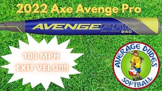 2022 Axe Avenge Pro Slowpitch Softball Bat Review  Average Dudes Softball [upl. by Adnolaj526]