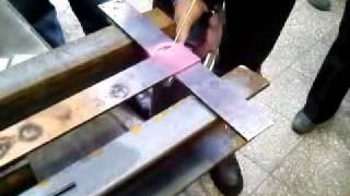 Copper copper bar brazing with Oweld oxyhydrogen gas generator  Transformer [upl. by Stockwell]