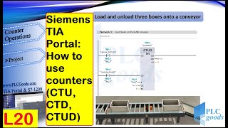 Siemens TIA Portal How to use counters CTU CTD CTUD [upl. by Valerye]