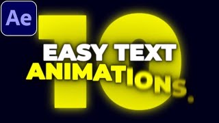 10 Text Animations in After Effects  10 Title Animations  After Effects Tutorial [upl. by Salohcin]