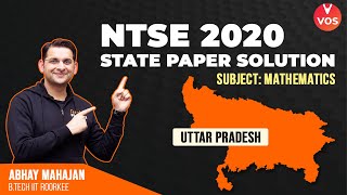 NTSE Paper Solution 2020 for MATHS  UTTAR PRADESH  NTSE 2021 EXAM Preparation  Abhay Mahajan VOS [upl. by Trellas557]