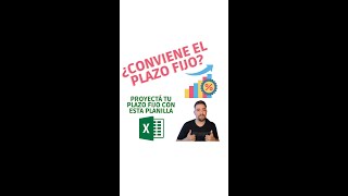 Planilla Proyeccion de PLAZO FIJO en EXCEL  DESCARGA GRATIS [upl. by Nahgaem]