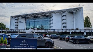 Hilton London Heathrow Terminal 4 UK  Review of Junior Suite 379 [upl. by Brunhild]