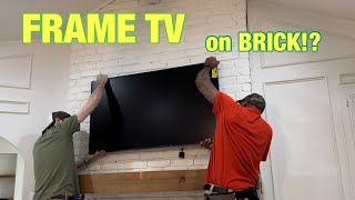 Samsung Frame TV Install on BRICK 2024 [upl. by Pauli]