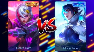 Benedetta Moonblade Special Skin VS Death Oath Collector Skin  MLBB Comparison [upl. by Nilrah]