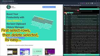 How to Delete Multiple Clipboard History Items in Copy History Chrome Extension  Clipboard Manager [upl. by Karalynn714]