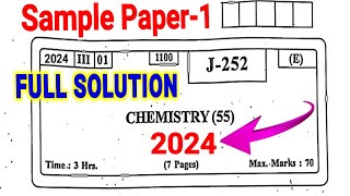 HSC Class 12 Chemistry Sample Paper 2024Maharashtra Board Chemistry Practice Paper Solution 2024 [upl. by Annis151]