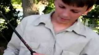 Pro Fishing Tips for Kids  String a Fishing Pole [upl. by Joseph]