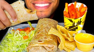 ASMR TACO BELL EATING NACHO CHEESE FRIES SPICY SHRIMP BURRITO MUKBANG CHALLENGE BIG BITES MOUTH [upl. by Eilyab]