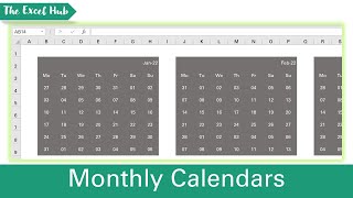 How To Create Multiple Calendars Quickly And Automatically In Excel Without ANY VBA CODING [upl. by Nyraf364]