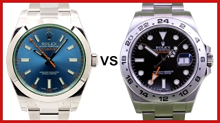 ▶ Rolex Milgauss 116400GV Blue amp Rolex Explorer II 216570 COMPARISON [upl. by Roeser]