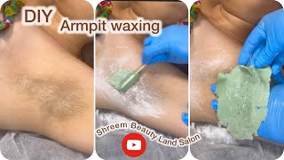 DIY Armpit waxing at home for beginners 🤗👍Best wax for women  Armpit Best Hair Removal for women [upl. by Gabriello974]