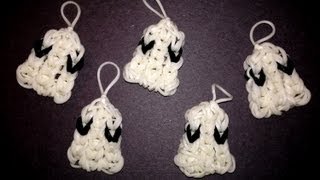 Rainbow Loom Ghost Charm for Halloween [upl. by Ricardama534]