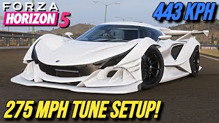 FORZA HORIZON 5  275 MPH Apollo IE Tune Setup Regular  Welcome Pack [upl. by Paula725]