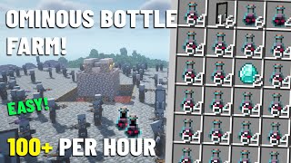 NEW FARM Minecraft 121 Ominous Bottle Farm  Bad Omen Bottle Farm‼️ [upl. by Borek]