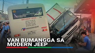 Wing van bumangga sa modern jeep sa SLEX 1 sugatan  ABSCBN News [upl. by Ytsanyd643]