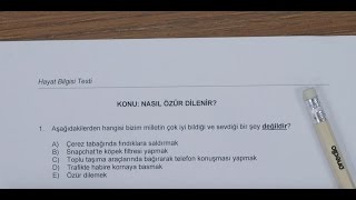 Hayat Bilgisi Testi Nasıl Özür Dilenir [upl. by Mars]