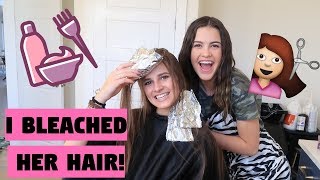 BLEACHING my friends HAIR  Alyssa Mikesell [upl. by Margarethe]