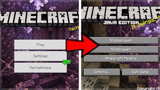 How To Turn Your MCPE Into Minecraft Java Edition Updated [upl. by Seen]