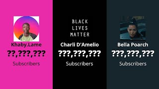 Khabylame vs Charli DAmelio vs Bella Poarch  Follower Count History 20192021 [upl. by Vidal]