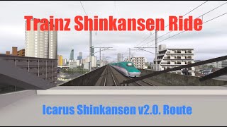 Shinkansen cab ride Trainz Katano to Hanyo Cab Ride on Icarus Shinkansen v20 route [upl. by Shulamith]