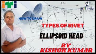 Ellipsoid head Rivet I Draw the Ellipsoid head Rivet I Ellipsoid head Rivet drawing II In Hindi II [upl. by Pazit178]