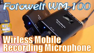 Fotowelt WM  100 Test Wireless Mobile Microphone  Lavalier Micro Set Deutsch eng hints [upl. by Trefler]