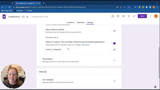 Google Forms Settings Customize and Sending [upl. by Gnourt]