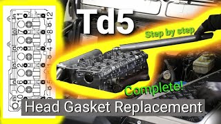 Land Rover Td5 HEAD GASKET REPLACEMENT  Step by step START to FINISH [upl. by Sammer]