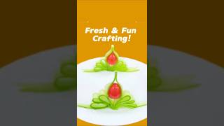 Cucumber🥒 Tomato🍅 Crafting cucumber tomato platter carving [upl. by Malone]