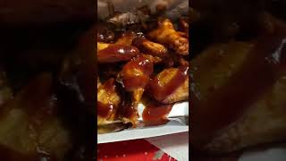 CHARLEYS Philly Steaks BBQ chicken wings [upl. by Ahsata]