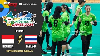 🔴 Women’s volleyball  INDONESIA VS THAILAND  21’’ST ASEAN UNIVERSITY GAMES 2024 [upl. by Lipfert]