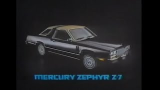 78 Mercury Zephyr Z7 Commercial 1977 [upl. by Ahsen]