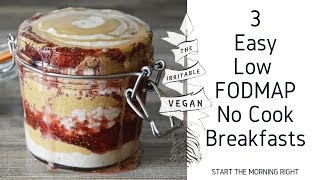 3 Easy Low FODMAP No Cook Breakfasts [upl. by Artenak653]