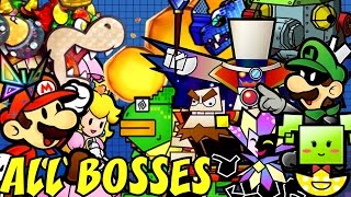 Super Paper Mario  All Bosses No Damage [upl. by Keever877]