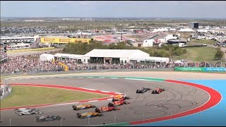 Austin GP F1 2021 Race StartFirst Lap Turn 1 Grandstand [upl. by Auqenehs238]