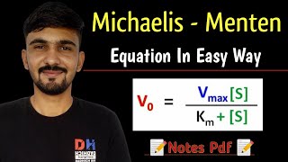 Michaelis Menten Equation In Hindi  Biochemistry  By Dadhich Sir [upl. by Adnirolc453]