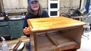 How To Strip Old Varnish  Refinishing Wood Top Table PART 1 [upl. by Jonathon]