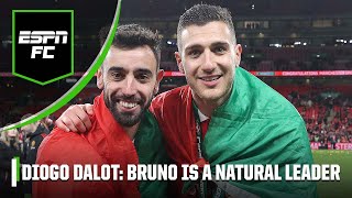 NATURAL leader What Diogo Dalot thinks about the new Man United captain Bruno Fernandes  ESPN FC [upl. by Conyers]