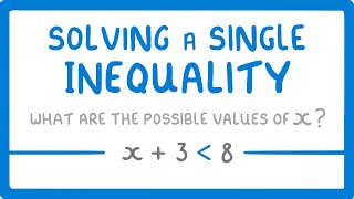 GCSE Maths  Solving Algebraic Inequalities with 1 Inequality Sign Inequalities Part 2 57 [upl. by Ainezey]