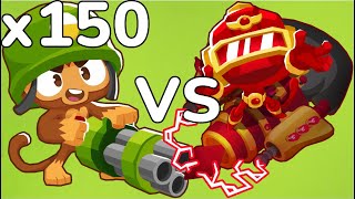 BTD6 x150 Dartling Gunners VS Ray Of Doom [upl. by Geehan583]