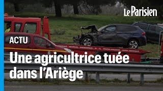 Colère des agriculteurs  une manifestante tuée sur un point de blocage dans lAriège [upl. by Darrey]